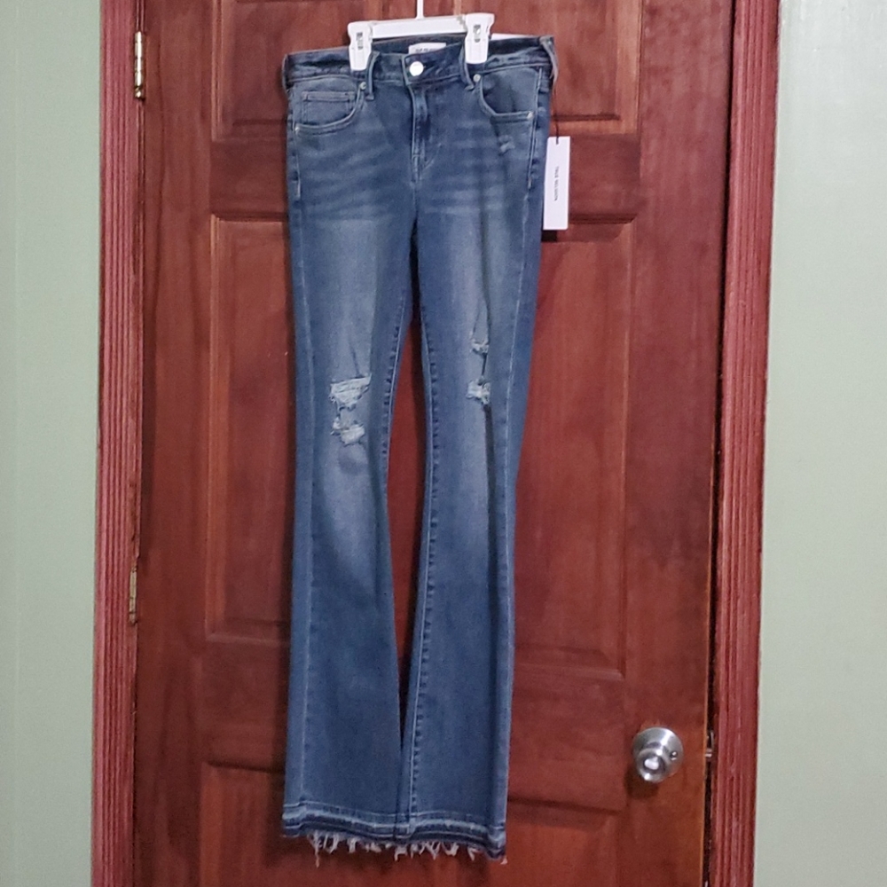 NWT TRUE RELIGION Distressed Bootcut Jeans sz 30W
